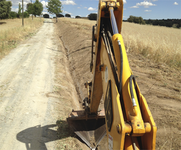 Excavadora para cunetas