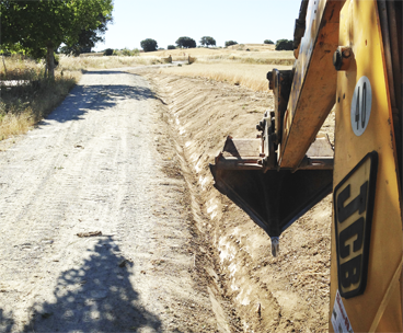 Excavadora para cunetas