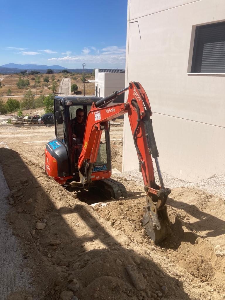 Excavadora de brazo largo